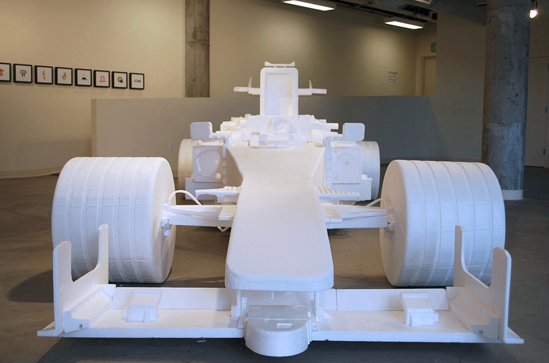 Illustration for article titled Artist Creates Life-Size F1 Car Out Of Styrofoam